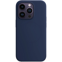 Husă din silicon cu MagSafe pentru iPhone 14 Pro Max - albastru închis