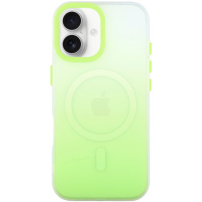 Carcasă de protecție cu gradient de culoare și MagSafe pentru iPhone 17 - verde
