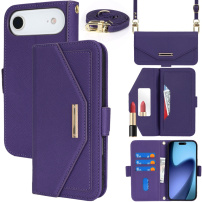 Husă tip flip cu curea în stil plic pentru iPhone Air - mov