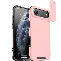 Carcasă mată cu capac glisant pentru cameră pentru iPhone Air - roz