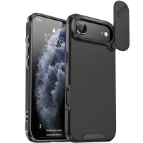 Carcasă mată cu capac glisant pentru cameră pentru iPhone Air - negru