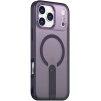 Husă cu suport pliabil și MagSafe pentru iPhone 17 Pro Max - violet închis
