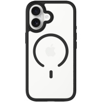 Carcasă mată cu ramă colorată și MagSafe pentru iPhone 17 - negru