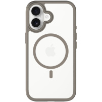 Carcasă mată cu ramă colorată și MagSafe pentru iPhone 17 - gri-maroniu