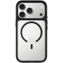 Carcasă mată cu ramă colorată și MagSafe pentru iPhone 17 Pro - neagră