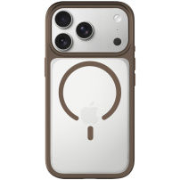 Carcasă mată cu ramă colorată și MagSafe pentru iPhone 17 Pro - maro