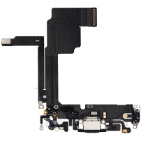 Conector flex de încărcare și audio pentru iPhone 15 Pro - titan negru