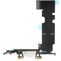 Conector de alimentare şi de date, cu cablu flex, pentru Apple iPhone 8 Plus - alb