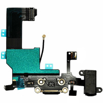 Conector de alimentare şi de date, cu conector jack şi cu cablu flex, pentru Apple iPhone 5C