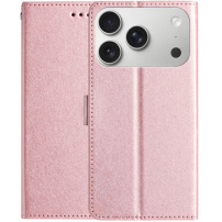 Husă flip din piele PU pentru iPhone 17 Pro Max - roz