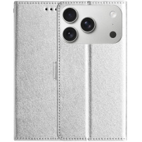 Husă flip din piele PU pentru iPhone 17 Pro Max - argintiu