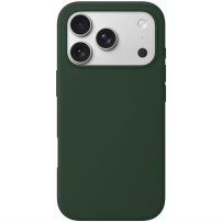 Husă silicon MagSafe pentru iPhone 17 Pro - verde închis