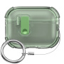Carcasă transparentă cu închidere și carabină pentru AirPods Pro 3 - verde în culoarea verde închis