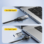 ESSAGER 2în1 adaptor ethernet - RJ45 la USB-C / USB-A - gri
