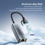 ESSAGER 2în1 adaptor ethernet - RJ45 la USB-C / USB-A - gri