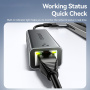 ESSAGER 2în1 adaptor ethernet - RJ45 la USB-C / USB-A - gri
