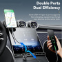 ESSAGER ES-CC21 încărcător auto cu porturi USB-C / USB-A - 45W - negru