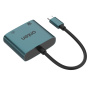 ONTEN UC289 adaptor 2în1 - VGA / RJ45 la USB-C - petrol