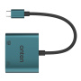 ONTEN UC289 adaptor 2în1 - VGA / RJ45 la USB-C - petrol