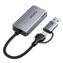 ESSAGER ES-CJK01 adaptor video 2în1 - HDMI la USB-C / USB-A - gri închis