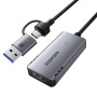 ESSAGER ES-CJK01 adaptor video 2în1 - HDMI la USB-C / USB-A - gri închis