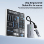 ESSAGER ES-CJK01 adaptor video 2în1 - HDMI la USB-C / USB-A - gri închis