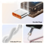 Cablu de încărcare și date împletit ESSAGER Crystal Clear - USB-C la USB-C - 2 m - roz