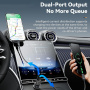 ESSAGER ES-CC24 încărcător auto cu porturi USB-C / USB-A - 30W - negru