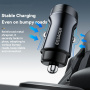 ESSAGER ES-CC24 încărcător auto cu porturi USB-C / USB-A - 30W - negru