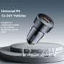 ESSAGER ES-CC24 încărcător auto cu porturi USB-C / USB-A - 30W - negru