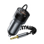 ESSAGER ES-CC20 Transmițător FM Bluetooth auto cu porturi USB-C / USB-A și cablu jack 3,5 mm - 35W - gri