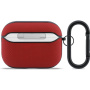 Lacoste carcasă cu aplicație cu logo crocodil din piqué mic cu carabină pentru AirPods Pro 3 - roșu