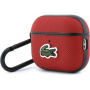 Lacoste carcasă cu aplicație cu logo crocodil din piqué mic cu carabină pentru AirPods Pro 3 - roșu