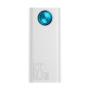Powerbanka Baseus Amblight cu porturi USB-C / 4x USB-A - 30.000 mAh - alb
