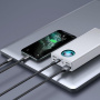 Powerbanka Baseus Amblight cu porturi USB-C / 4x USB-A - 30.000 mAh - alb