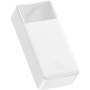 Power bankă Baseus Bipow cu porturi USB-C / 2x USB-A - 30.000 mAh - alb
