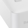 Power bankă Baseus Bipow cu porturi USB-C / 2x USB-A - 30.000 mAh - alb