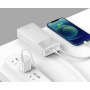 Power bankă Baseus Bipow cu porturi USB-C / 2x USB-A - 30.000 mAh - alb