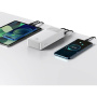 Power bankă Baseus Bipow cu porturi USB-C / 2x USB-A - 30.000 mAh - alb