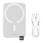 Baseus Magnetic Mini Air power bankă wireless MagSafe cu port USB-C - 6.000 mAh - alb