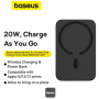 Baseus Magnetic Mini Air power bankă wireless MagSafe cu port USB-C - 6.000 mAh - negru