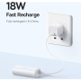 Baseus Compact powerbank cu conector Lightning integrat și port USB-C - 5 000 mAh - alb