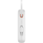 Powerbanka Baseus Qpow2 cu cabluri USB-C integrate și porturi USB-C / USB-A - 20.000 mAh - alb