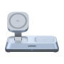 UGREEN MagFlow Suport magnetic pliabil 3 în 1 fără fir pentru iPhone / Apple Watch / AirPods - 25W - albastru