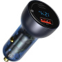 Baseus Particular încărcător auto cu porturi USB-C / USB-A - 65W - gri