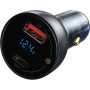 Baseus Particular încărcător auto cu porturi USB-C / USB-A - 65W - gri