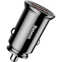 Încărcător auto Baseus Circular Plastic cu porturi 2x USB-A - 30W - negru