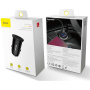 Încărcător auto Baseus Circular Plastic cu porturi 2x USB-A - 30W - negru