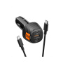 Spigen Esențial set de încărcare auto cu porturi 2x USB-C / USB-A și cablu USB-C la USB-C - 113W - 1 m - negru
