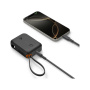 Baterie externă Spigen Essential cu cablu USB-C integrat și porturi USB-C / USB-A - 10.000 mAh - negru
